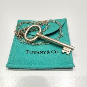 Tiffany and Co. Oval Sterling Silver Key Necklace